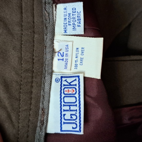 J.G.Hook Vintage Microsuede brown long Skirt - Picture 2 of 11